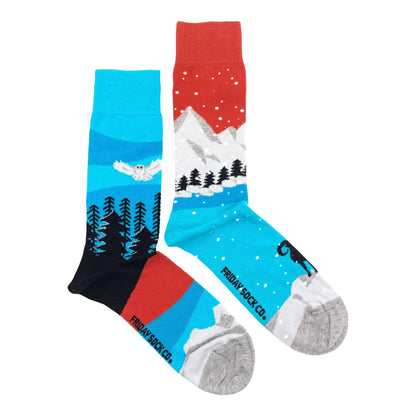Men's Socks | Canadian Landscape | Rockies | Mismatched