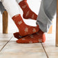 Men's Socks | Orange Cat & Box | Mismatched Socks