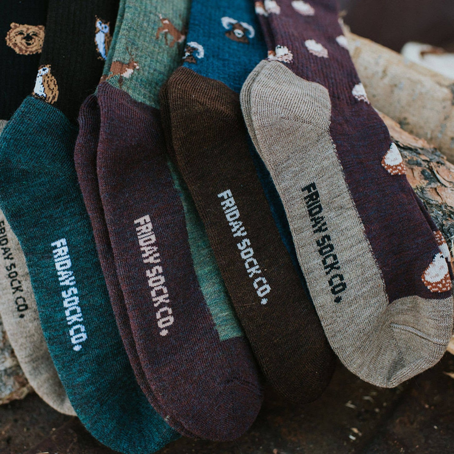 Men's Merino Wool Socks | Snowy Owl | Brown Owl | Mismatched