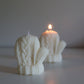 Winter mittens candles (set of two)
