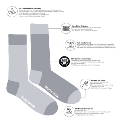 Merino Wool Women's Socks | Skunk | Mismatched | Eco