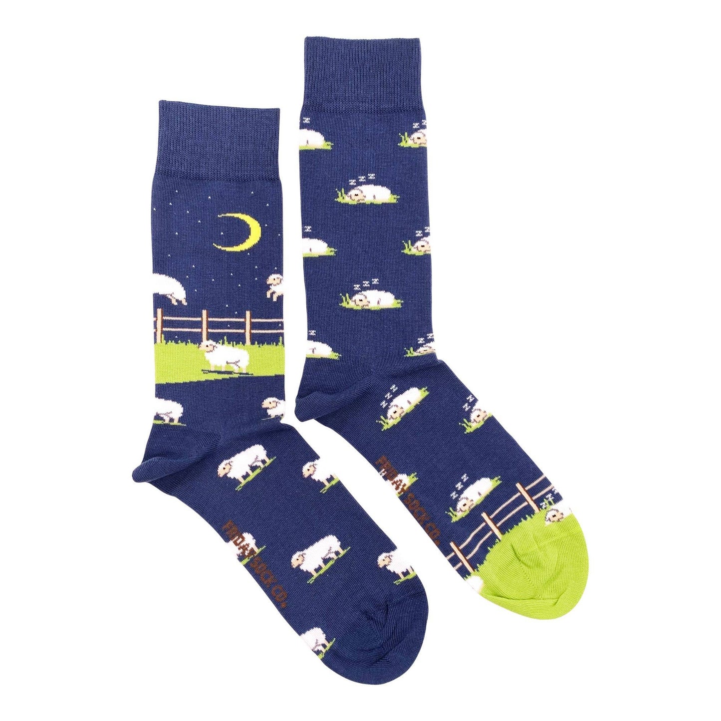 Silly Men's Socks | Jumping Sheep | Fun | Mismatched | Eco