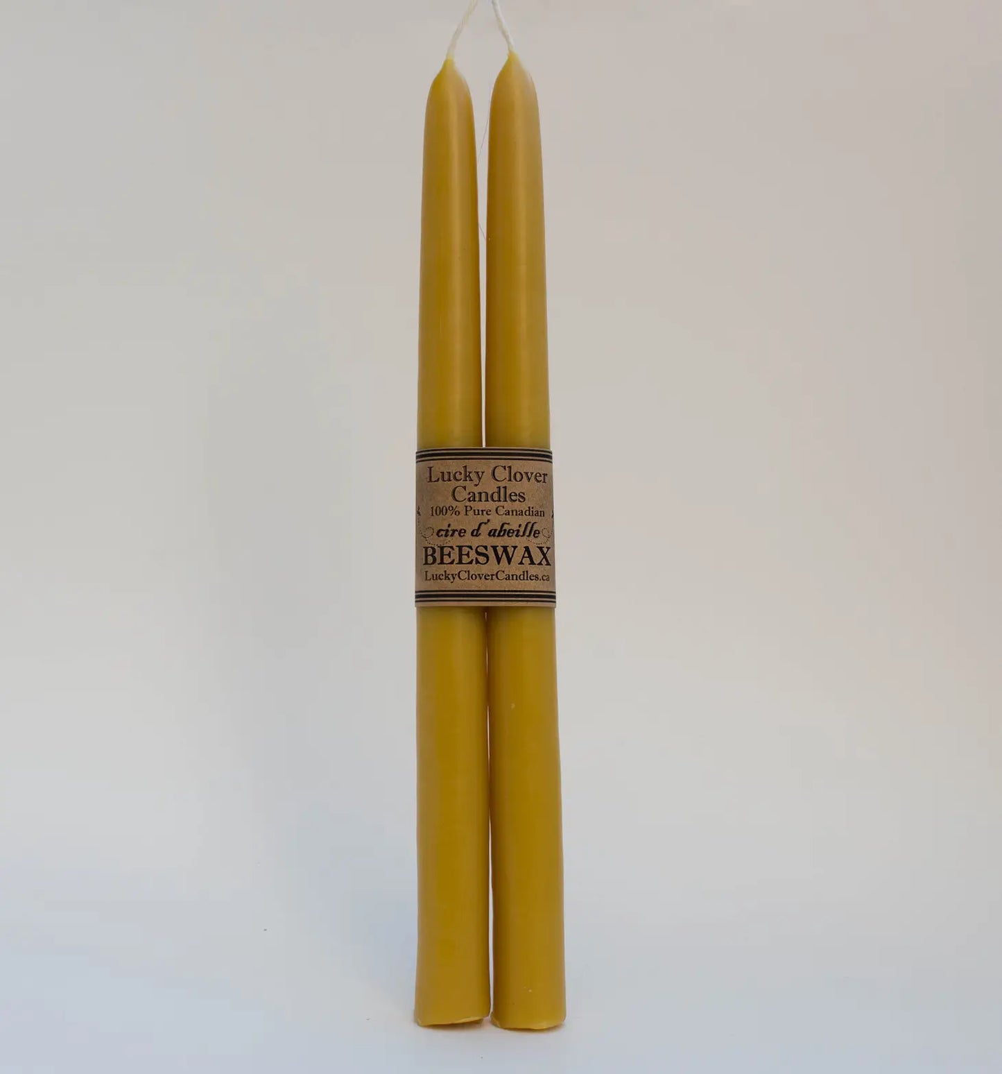 Yellow Beeswax Tapered Candles