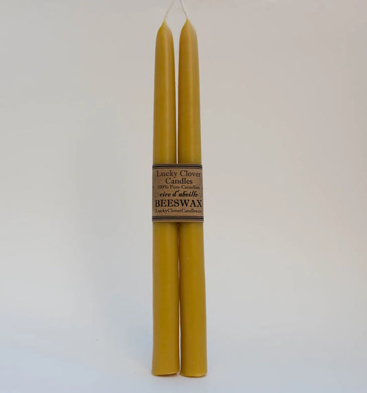 Yellow Beeswax Tapered Candles