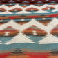 Blanket Throw In Southwest Print Orange Red Brown and Dark Turquoise
